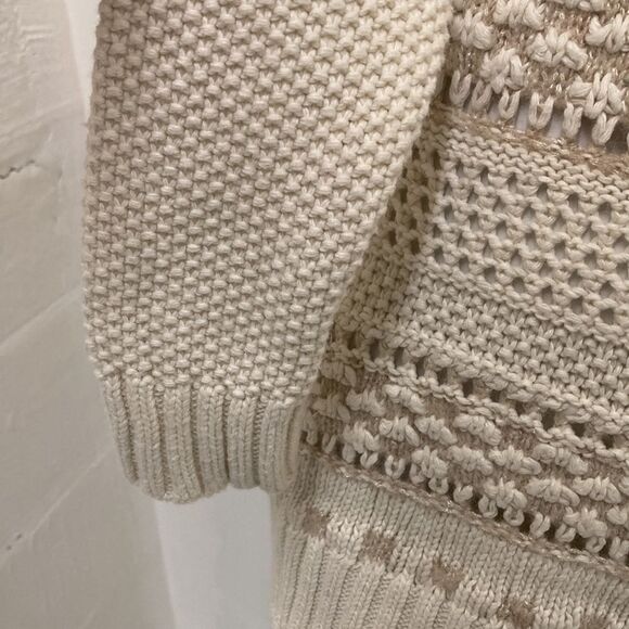 Vintage Y2K Guess Cream‎ Knit Asymmetrical Turtleneck Vintage Sweater XS - Picture 8 of 13